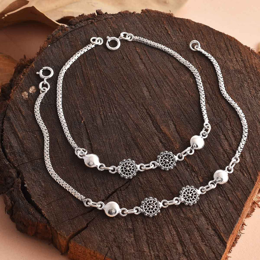 Floral Palma Chain Anklet