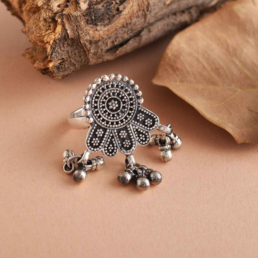 Buy Silver Ghungroo Ring - MH2029