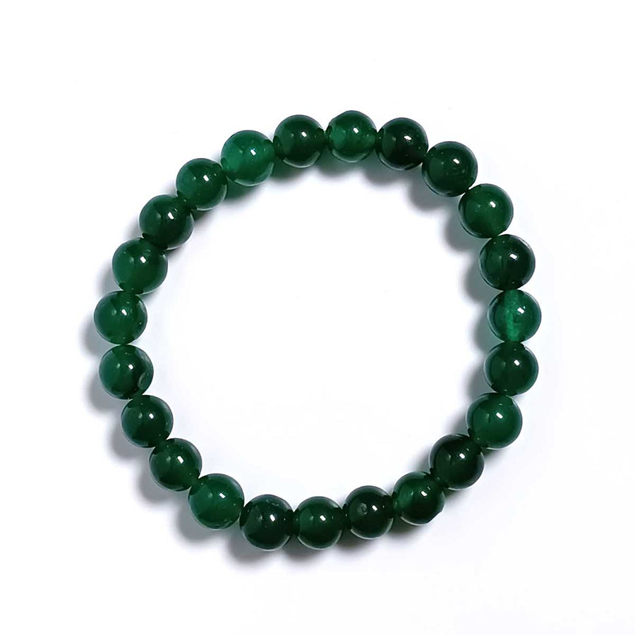 Green Jade Beads Bracelet for Unisex