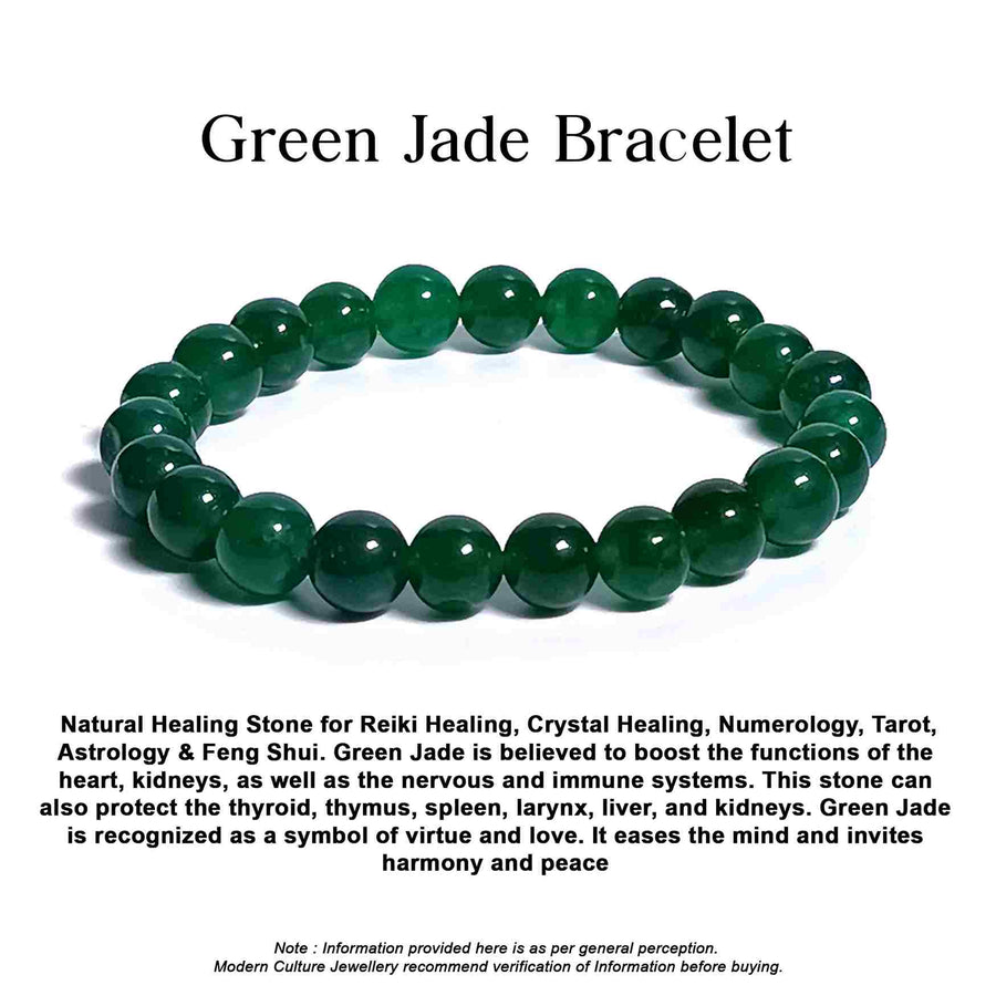 Buy Green Jade Bracelet for Wealth  Good Fortune  The Zen Crystals  The  Zen Crystals