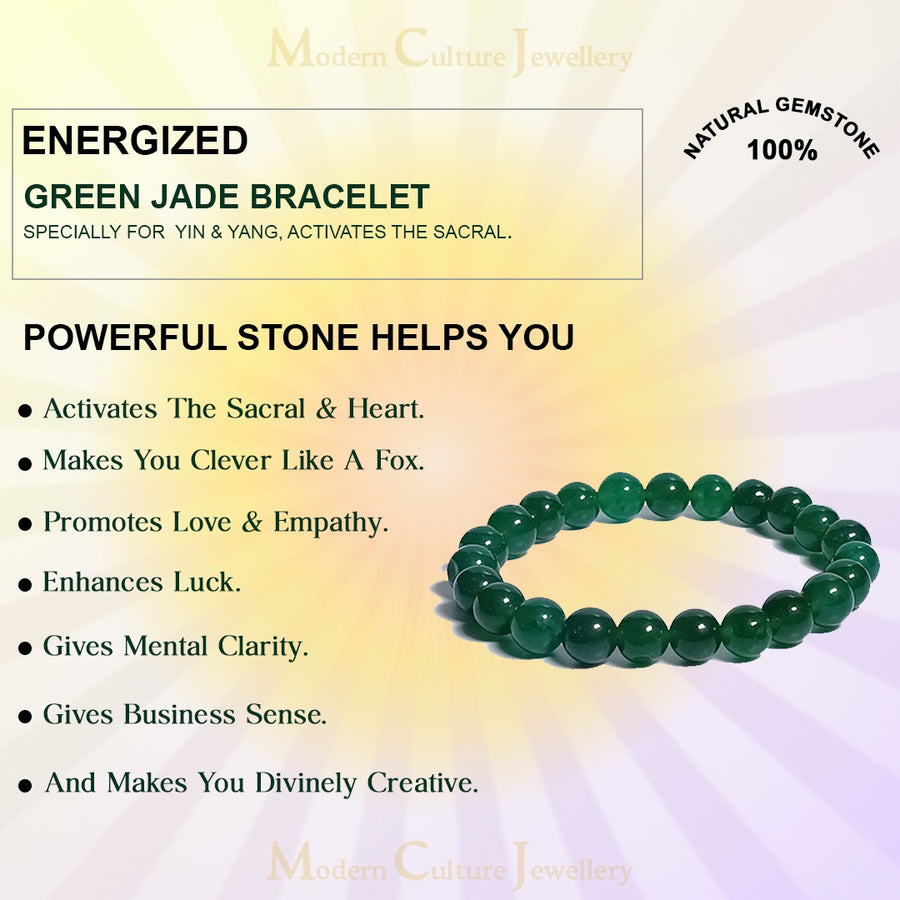 Green Family Crystal Beads Bracelet 4pc Combo Set