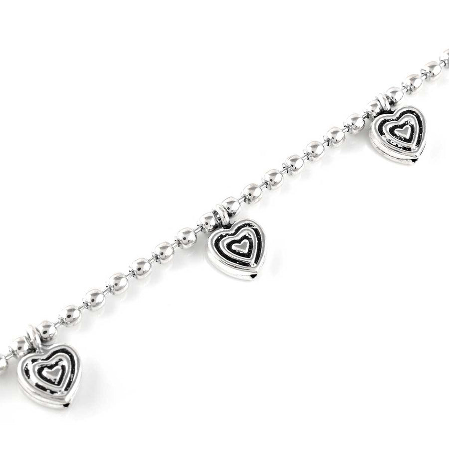 Heart Drops Sterling Silver Anklets1