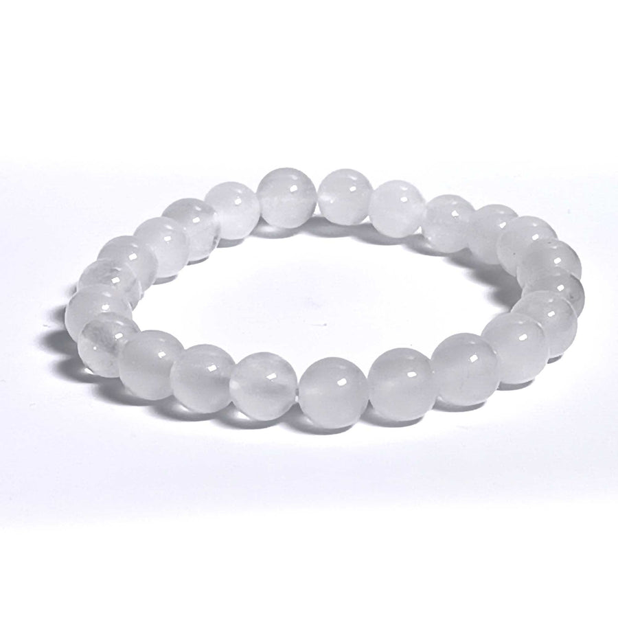 Natural White Crystal Zade Beads Bracelet
