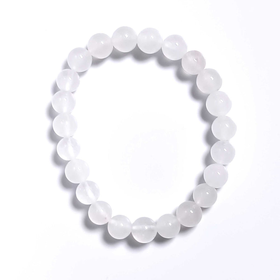 Natural White Crystal Zade Beads Bracelet2