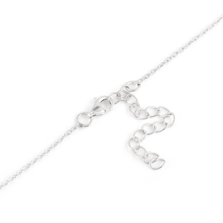 Pearl Drop Mystic Citrine Silver Zircon Pendant with Chain