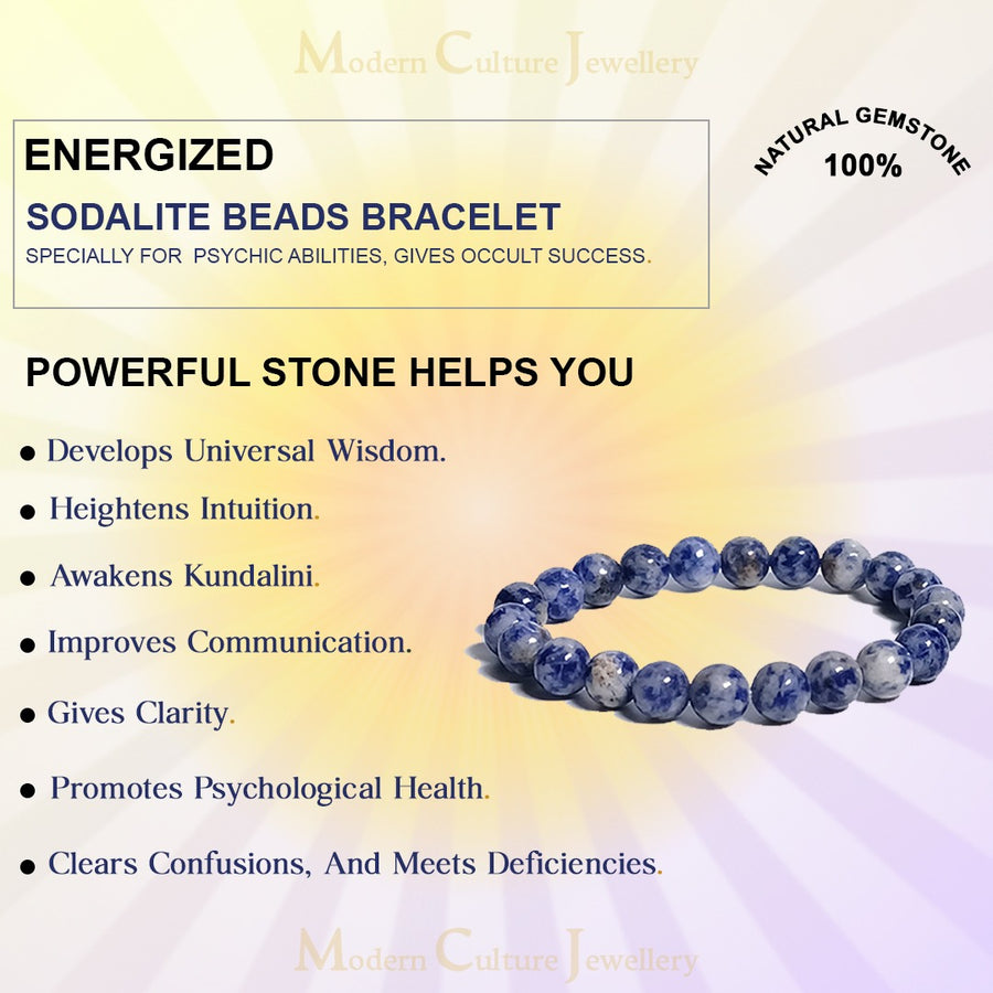 Buy Sodalite Beads Bracelet Online at Best Prices – MCJ Jewels