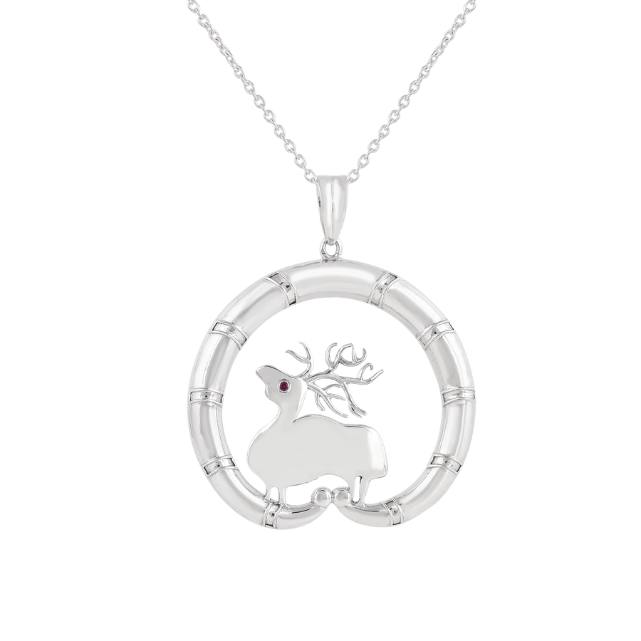 Sterling Silver Buck Pendant with Chain