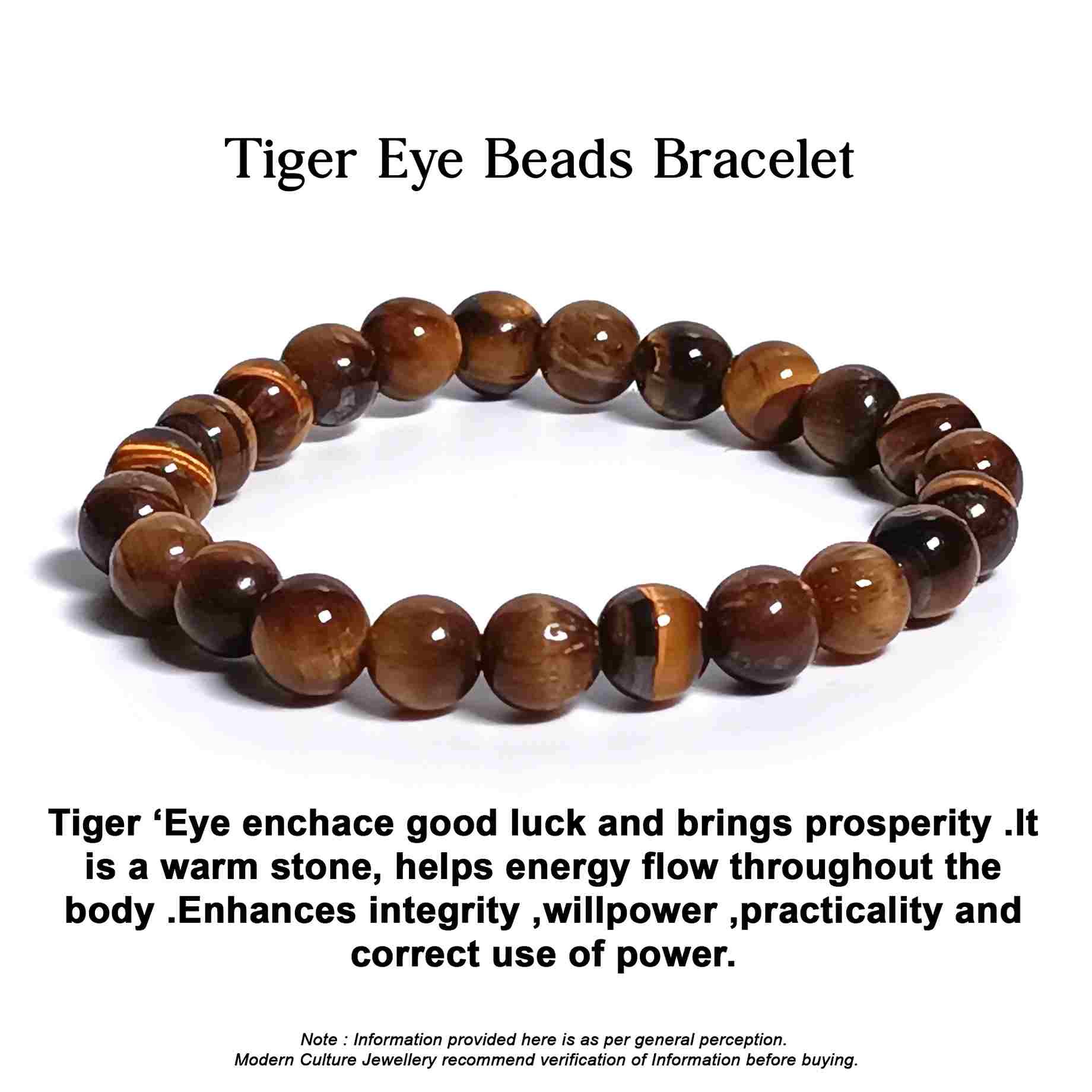 Men's Red Tiger Eye Beaded Bracelet | Red Gemstones Bead Bracelet