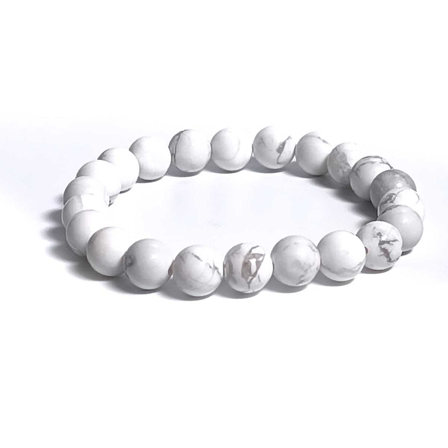 White Howlite Beads Bracelet