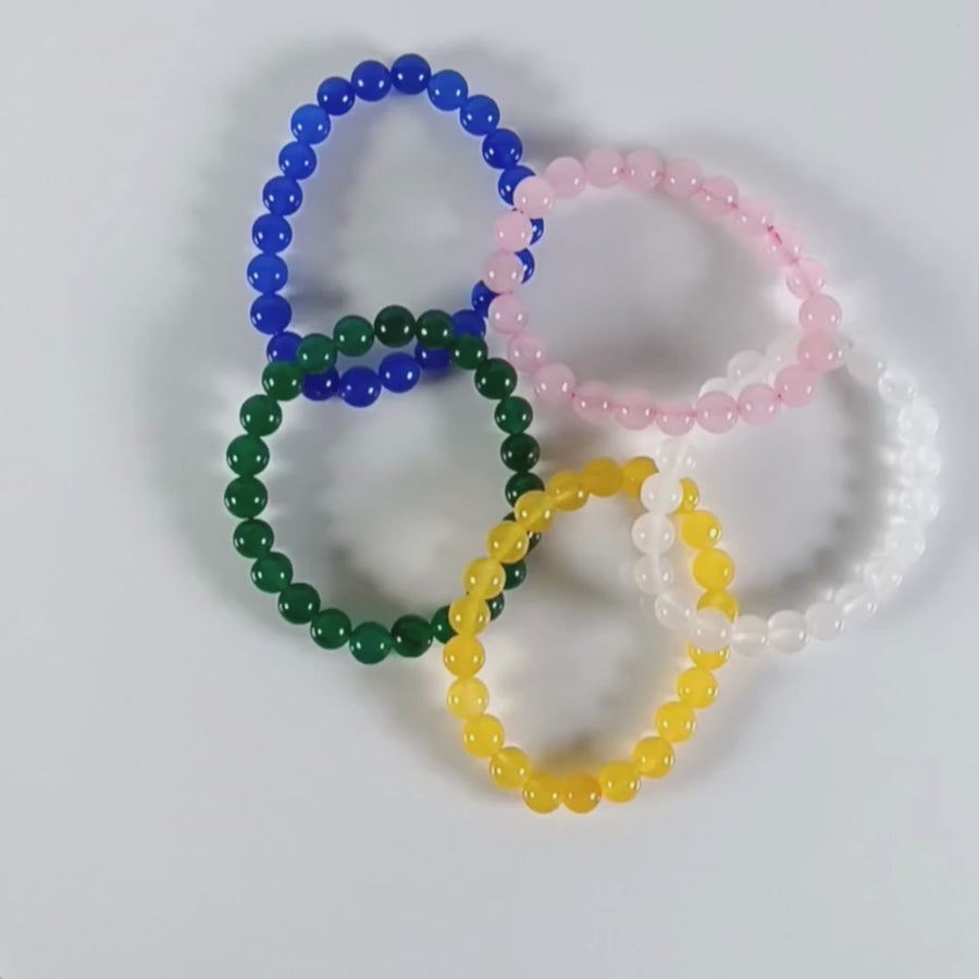 Buy Mixed Bead Party Bracelet Handmade Elasticated Rainbow Online in  India  Etsy